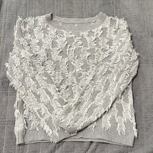 Gray Textured Women's Sweater
